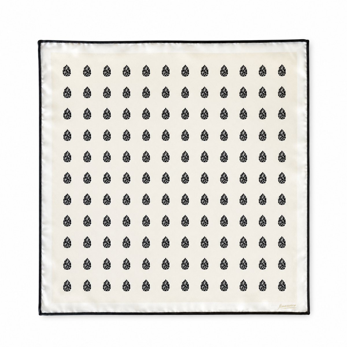 Financier Silk Scarf Mini Pearl
