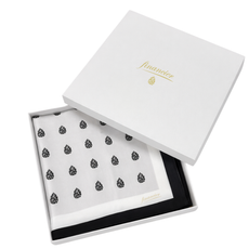 Silk Scarf Financier Silver