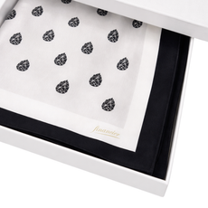 Silk Scarf Financier Silver